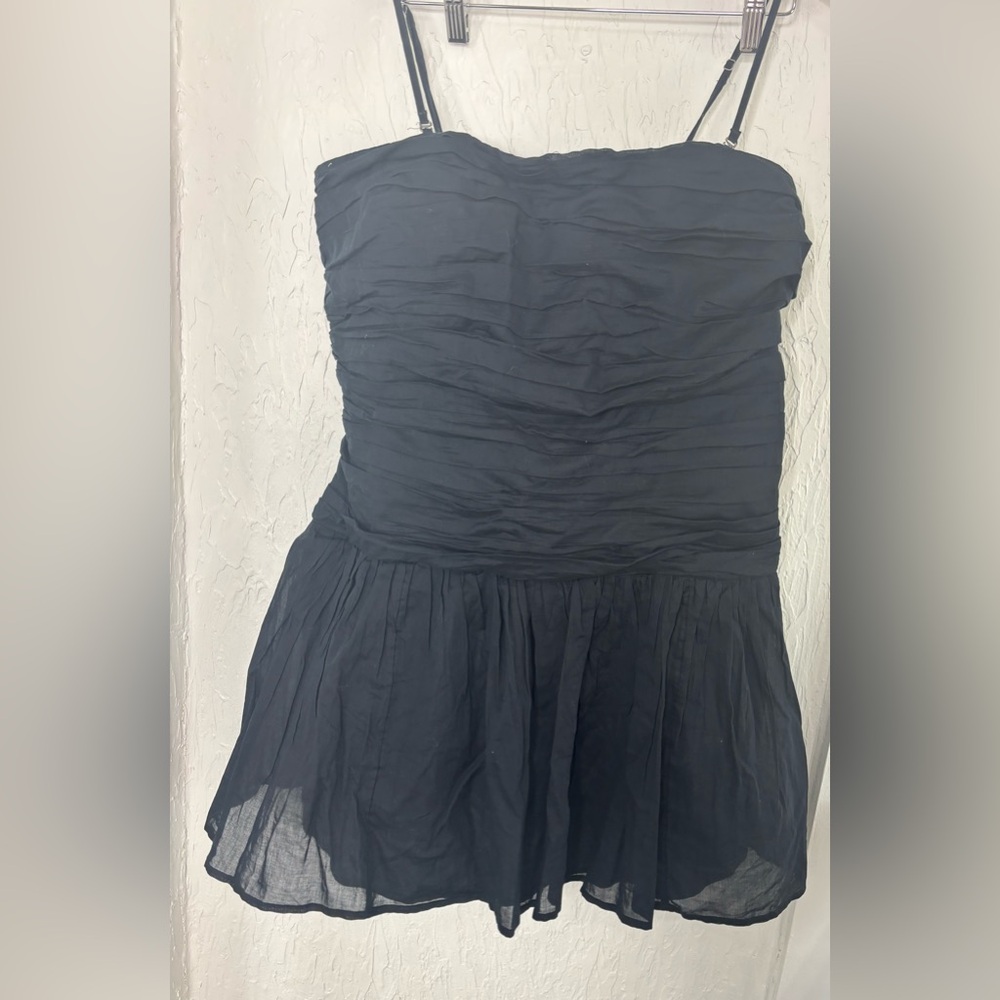 NWT Abercrombie & Fitch The A&F Emerson Drop-Waist Mini Dress Black XL - Picture 4 of 6